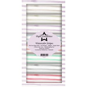 "Paper Favourites Watercolor Stripes Slim Paper Pack (PFS019