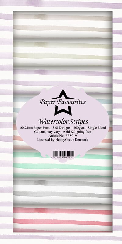 "Paper Favourites Watercolor Stripes Slim Paper Pack (PFS019 CL-PFS019.jpg