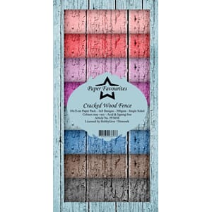 "Paper Favourites Cracked Wood Fence Slim Paper Pack (PFS038