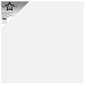 Paper Favourites Smooth Cardstock 12x12 Inch Bright White 24