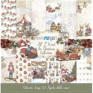 All I Want For Christmas Scrap Paper Pack (12pcs) (PFY-10801