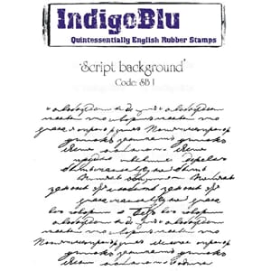"IndigoBlu Script - Background Mounted A6 Rubber Stamp (SB I