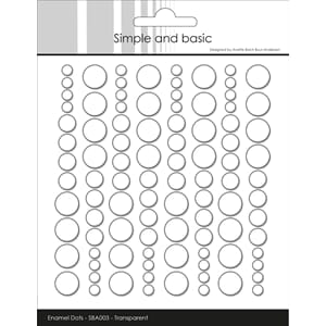 "Simple and Basic Adhesive Enamel Dots Clear Water (96pcs) (