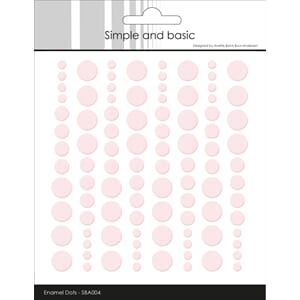 "Simple and Basic Adhesive Enamel Dots Baby Rose (96pcs) (SB