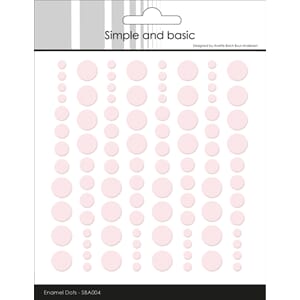 "Simple and Basic Adhesive Enamel Dots Baby Rose (96pcs) (SB