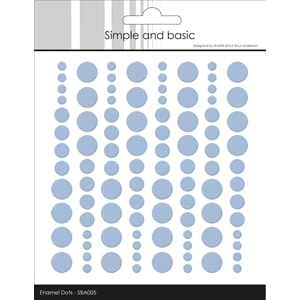 "Simple and Basic Adhesive Enamel Dots Pigeon Blue (96pcs) (