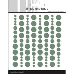 "Simple and Basic Adhesive Enamel Dots Eucalyptus (96 pcs) (