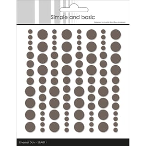 "Simple and Basic Adhesive Enamel Dots Warm Grey (96 pcs) (S