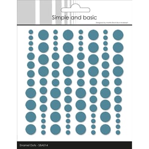 "Simple and Basic Adhesive Enamel Dots Aqua (96 pcs) (SBA014