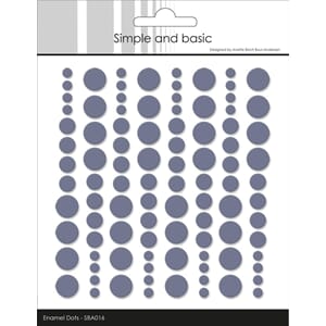 "Simple and Basic Adhesive Enamel Dots Eggplant (96 pcs) (SB