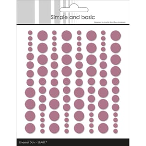 "Simple and Basic Adhesive Enamel Dots Old Rose (96 pcs) (SB