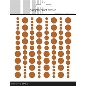 "Simple and Basic Adhesive Enamel Dots Cognac (96 pcs) (SBA0