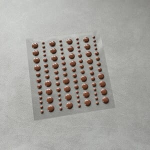 "Simple and Basic Adhesive Enamel Dots Chocolate Brown (96 p