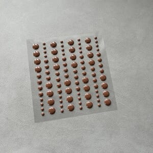 Adhesive Enamel Dots Chocolate Brown (96 pcs) (SBA020)