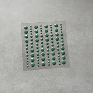 "Simple and Basic Adhesive Enamel Dots Forest Green (96 pcs)