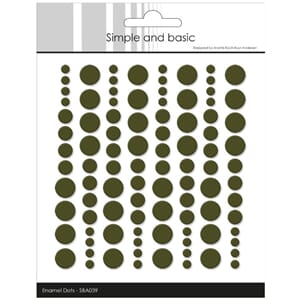 Simple and Basic Adhesive Enamel Dots Moss Green (96pcs) (SB