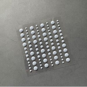 Simple and Basic Adhesive Enamel Dots Charcoal (96pcs) (SBA0