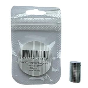 Simple and Basic Power Magnets 1x12mm (20pcs) (SBA603)