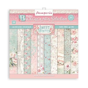 Sweet Winter Maxi Background 12x12 Inch Paper Pack (SBBL124)