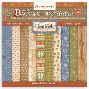 Stamperia Silent Night 12x12 Inch Paper Pack Maxi Background