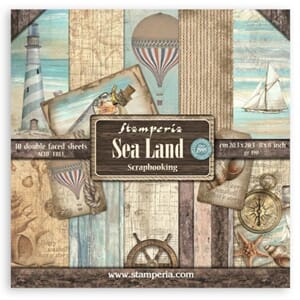"Stamperia Sea Land 8x8 Inch Paper Pack (SBBS101)
Sea Land 8