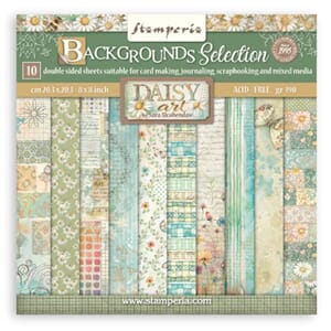 Stamperia Daisy Art 8x8 Inch Paper Pack Maxi Background Sele