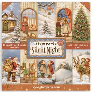 Stamperia Silent Night 8x8 Inch Paper Pack (SBBS148)
