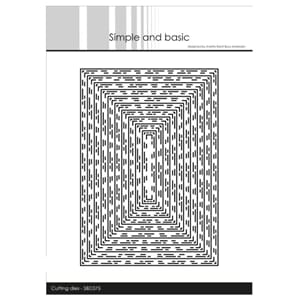 "Simple and Basic Broken Lines Rectangle Dies (SBD375)
Broke