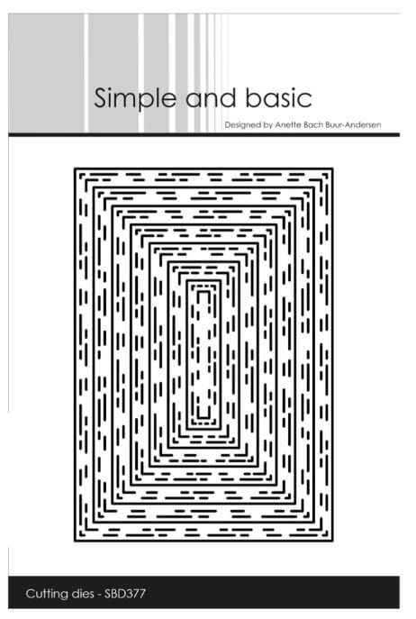 Simple and Basic Broken Lines A7 Dies (SBD377) Broken Lines - HOBBYLAGERET