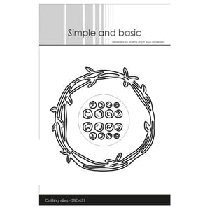 "Simple and Basic Wreath w/Berries Dies (SBD471)
Wreath w/Be