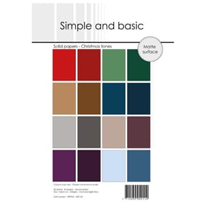 Simple and Basic Christmas tones A5 Solid Papers (SBP965)