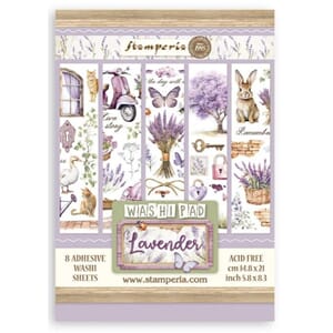 Stamperia Lavender A5 Washi Pad (8pcs) (SBW07)