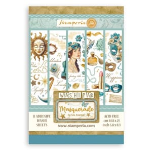 Stamperia Masquerade A5 Washi Pad (8pcs) (SBW15)