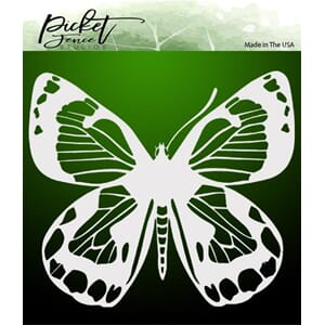 "Picket Fence Studios Zing Butterfly 6x6 Inch Stencil (SC-18