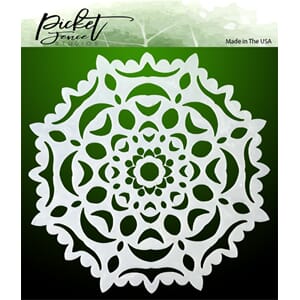 "Picket Fence Studios Hand Cut Snowflake 6x6 Inch Stencil (S