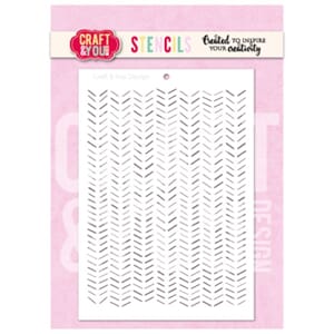 Craft & You Design Chevron Pattern A6 Stencil (SC016)
