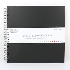 Simply Creative SC 12x12 Inch Scrapbook Album Black (SCALB01