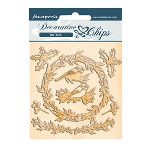 "Stamperia Romantic Christmas Garland Decorative Chips (SCB1