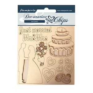 "Stamperia Decorative Chips Sleeping Beauty Just Married (SC