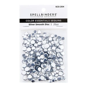 "Spellbinders Silver Smooth Discs Color Essentials Sequins (