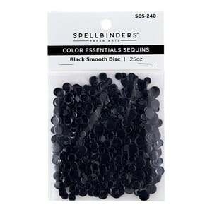 "Spellbinders Black Smooth Discs Color Essentials Sequins (S