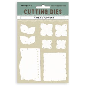 Stamperia Quiet Days A6 Cutting Dies Notes and Flowers (SFT1