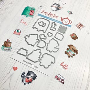 "Time For Tea Happy Mail Critters Metal Dies (T4T/587/Hap/Di