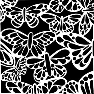 The Crafters Workshop Butterfly Bounty 6x6 Inch Stencil (TCW