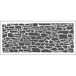 "The Crafters Workshop Rock Wall Slimline Stencil (TCW2303)