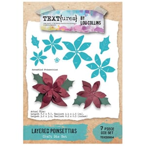 Winter in Bloom Craft Die Set Layered Poinsettias