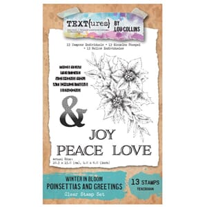 Winter in Bloom 4x6 Inch Clear Stamp Set Poinsett