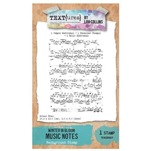 Winter in Bloom 4x6 Inch Background Stamp Music N