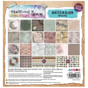 Winter in Bloom 8x8 Inch Paper Pad by Lou Collins