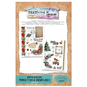 Winter in Bloom 6x8 Inch Rub-On Transfer Set Poin
